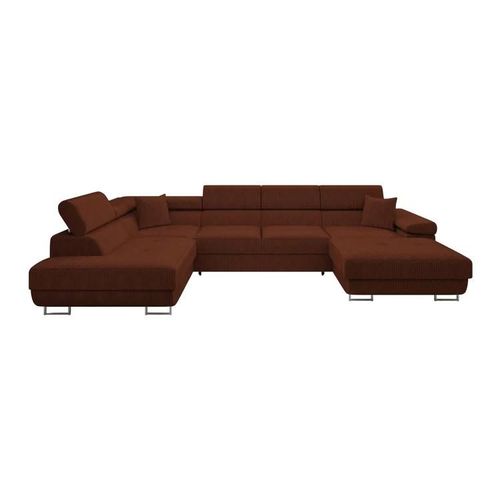 Canap D'angle Comfivo Eliferu 103, Marron, Fonction De Couchage