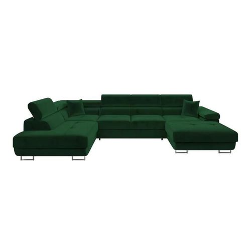 Canap D'angle Comfivo Eliferu 103, Vert, Fonction De Couchage