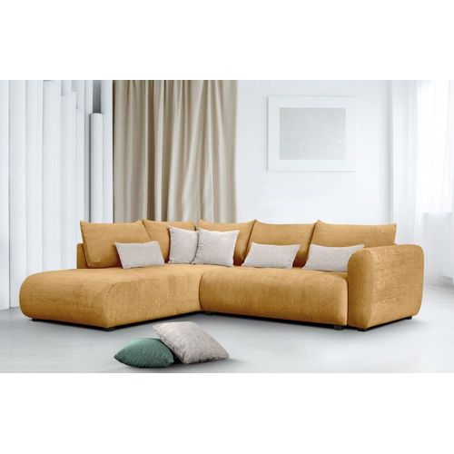 Canap D'angle Gauche 5 Places Jaune Avec Le Couchage