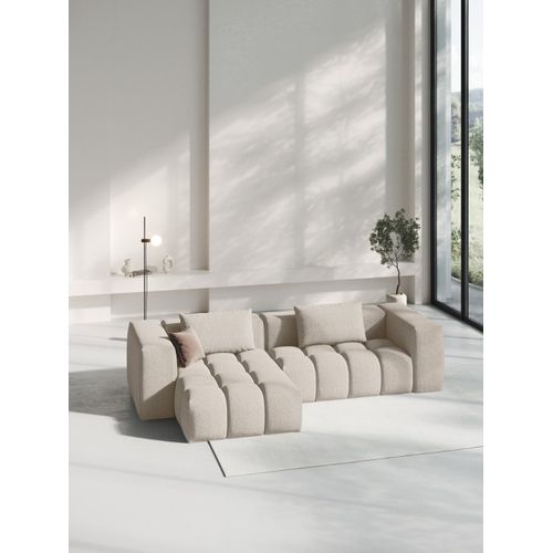 Canap D'angle Gauche Modulable 3 Places En Tissu Structurel Le Sable