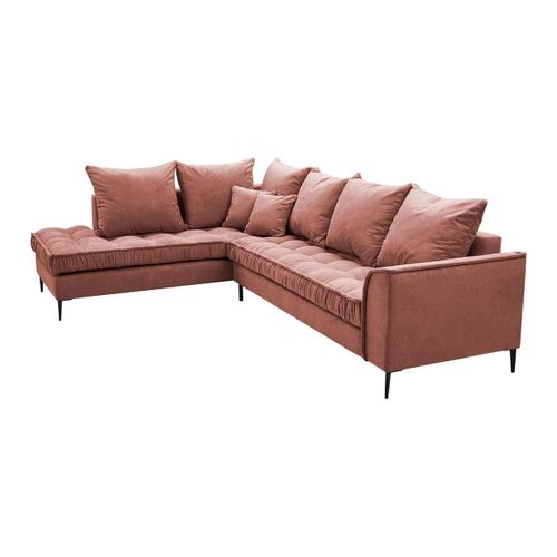 Canap D'angle Kingsport 113, Rose, Fonction De Couchage, 306x227x90cm