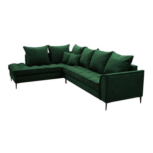 Canap D'angle Kingsport 113, Vert, Fonction De Couchage, 306x227x90cm