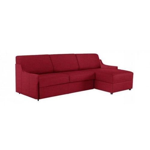 Canap D'angle Luna Express 160*197 *16 Cm Sommier Lattes Renatonisi Tweed Rouge