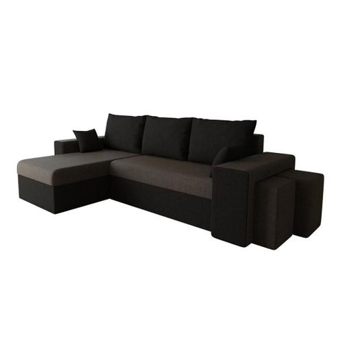 Canap D'angle Memphis 129, Marron, Fonction De Couchage, 256x139x80cm