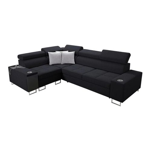 Canap D'angle Pearland 109, Gris, Fonction De Couchage, 283x207x84cm