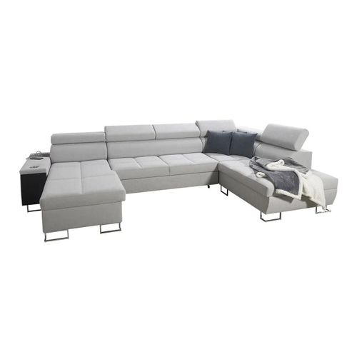 Canap D'angle Pearland 114, Gris, Fonction De Couchage, 360x221x84cm