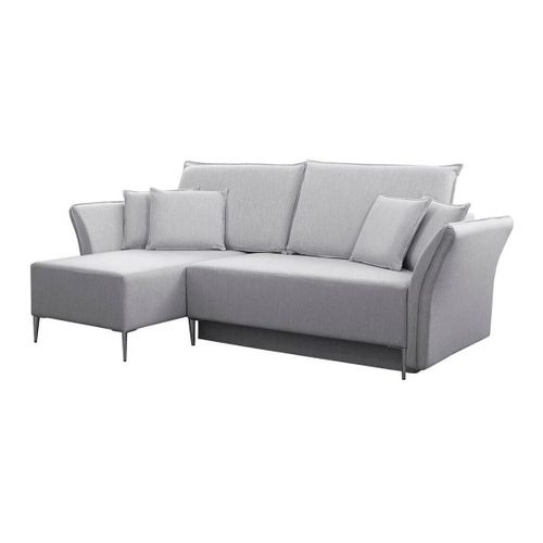 Canap D'angle Providence 146, Gris, Fonction De Couchage