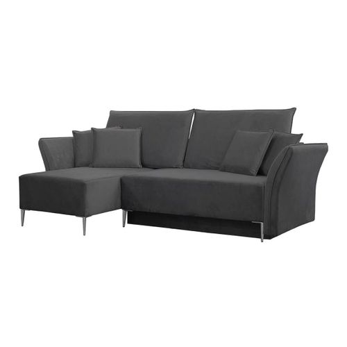 Canap D'angle Providence 146, Noir, Fonction De Couchage