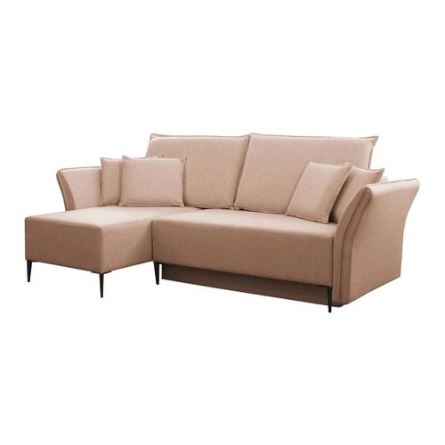 Canap D'angle Providence 146, Rose, Fonction De Couchage