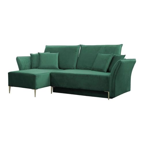 Canap D'angle Providence 146, Vert, Fonction De Couchage