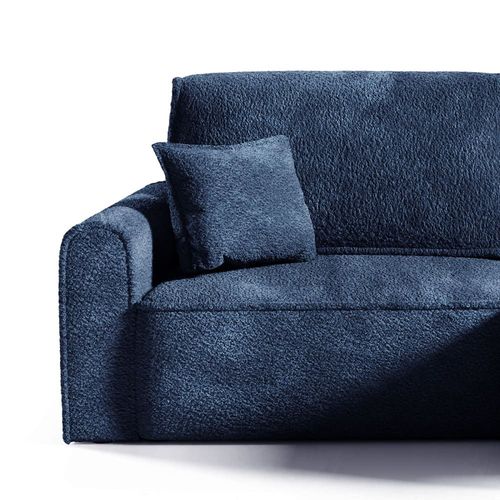 Canap D'angle Rversible Convertible 3 Places Coffre Bois De Pin Bleu
