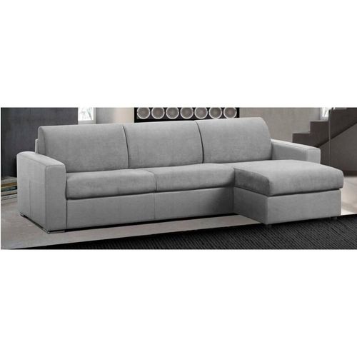 Canap D'angle Rversible Express Master Couchage 140cm Matelas 18cm Polyurthane Gris