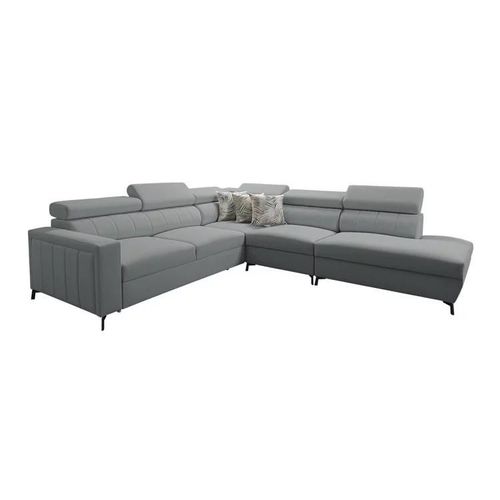 Canap D'angle Sarasota 156, Gris, Fonction De Couchage, 302x275x83cm