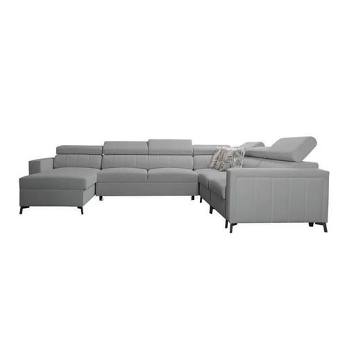Canap D'angle Sarasota 157, Gris, Fonction De Couchage, 351x274x83cm