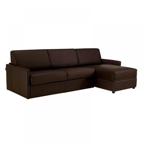 Canap D'angle Sun Convertible Express 140cm Polyurthane Marron Matelas paisseur 16cm