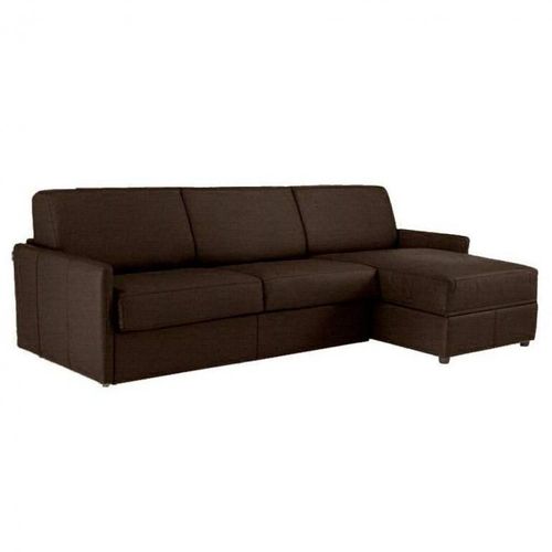 Canap D'angle Sun Convertible Express 140cm Tweed Marron Matelas paisseur 16cm