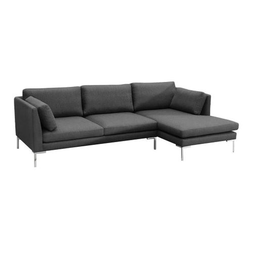 Canap D'angle Temple 108, Gris, Fonction De Couchage, 278x162x86cm