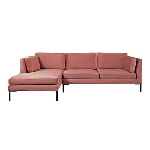 Canap D'angle Temple 108, Rose, Fonction De Couchage, 278x162x86cm