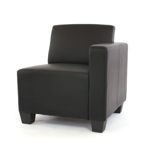 Canap-lment Lyon, lment Latral Droit, Modulaire, Simili-Cuir   Noir