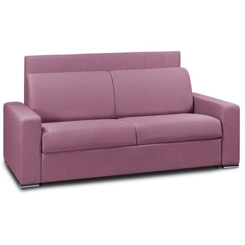 Canap Lit 2- Normandie Canapexpress Lattes 120cm Matelas Mmory 22cm Tte De Lit Intgre Tweed Rose