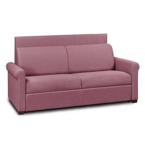 Canap Lit 3 Places Express Lattes 140cm Matelas 16cm Tte De Lit Intgre Polyurthane Rouge