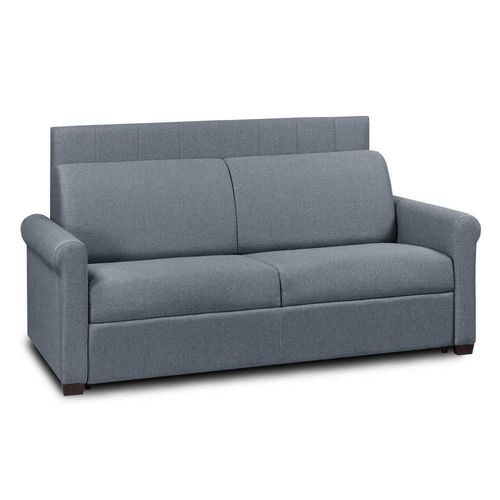 Canap Lit 3 Places Express Lattes Renatonisi 140cm Matelas 16cm Tte De Lit Intgre Tweed Bleu