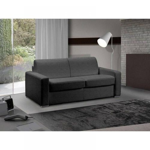 Canap Lit 3 Places Master Convertible Express 140 Cm Tweed Cross Gris Graphite Matelas 18 Cm Inclus