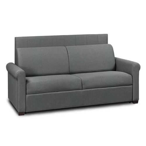 Canap Lit 4 Places Express Lattes 160cm Matelas 16 Cm Tte De Lit Intgre Tweed Noir