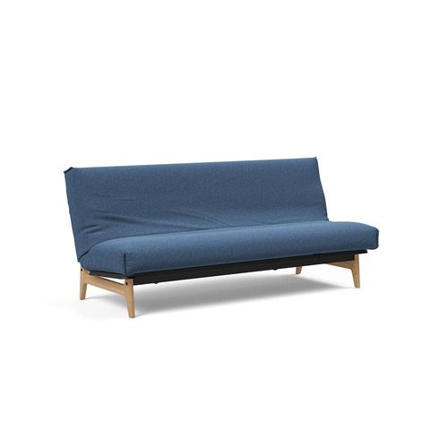 Canap Lit Aslak 120 Nordic Cover Soft Spring Tissu 537 Boucl Bleu
