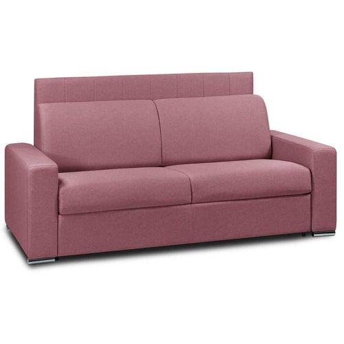 Canap Lit Canapexpress Lattes 160cm Matelas Mmory 22cm Tte De Lit Intgre Tweed Rouge