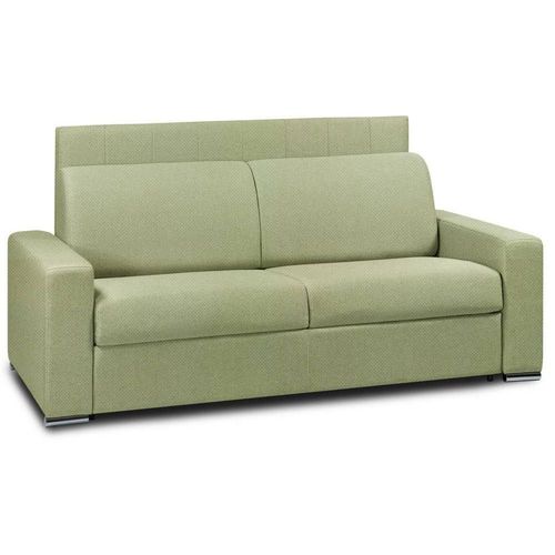 Canap Lit Canapexpress Lattes 160cm Matelas Mmory 22cm Tte De Lit Intgre Velours Vert