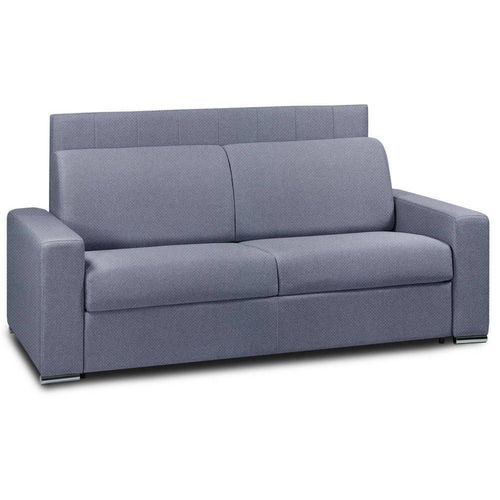 Canap Lit Canapexpress Lattes Matelas Mmory 22cm Tte De Lit Intgre Velours Bleu Cobalt