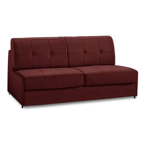 Canap Lit Compact 2-3 Places Denso Rapid Express 120cm Microfibre Bordeaux Matelas 18 Cm