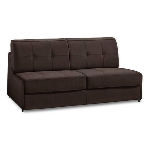 Canap Lit Compact 3 Places Denso Rapid Express 140cm Microfibre Marron Matelas 18 Cm