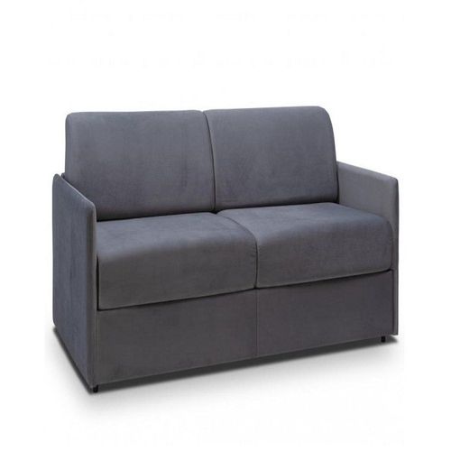 Canap Lit Express Colosse Couchage 120 Cm Matelas paisseur 22 Cm  Mmoire De Forme Velours Gris Anthracite
