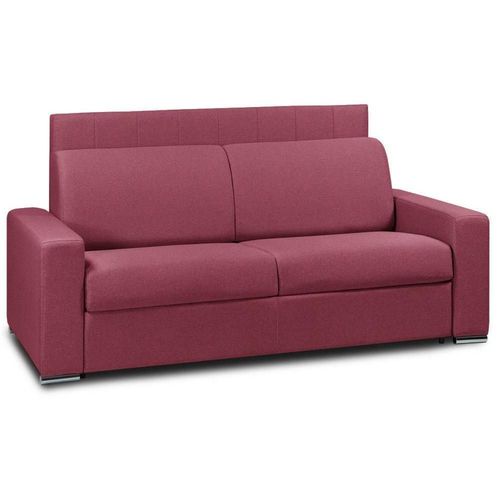 Canap Lit Levallois Express Lattes 120cm Matelas 16cm Tte De Lit Intgre Polyurthane Rouge