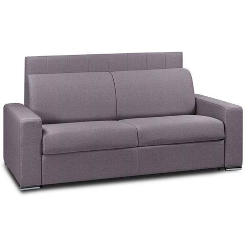 Canap Lit Normandie Canapexpress Lattes Matelas Mmory 22cm Tte De Lit Intgre Tweed Violet