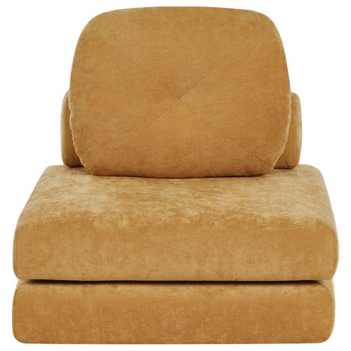 Canap-Lit Simple En Tissu Jaune Olden