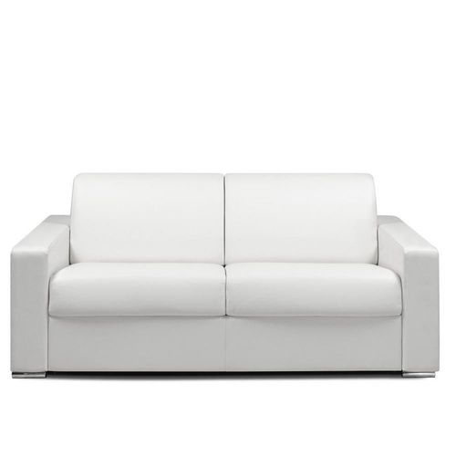 Canap Express 140 Cm Dreamer Edition Cuir Et Pu Cayenne Blanc Matelas 16 Cm