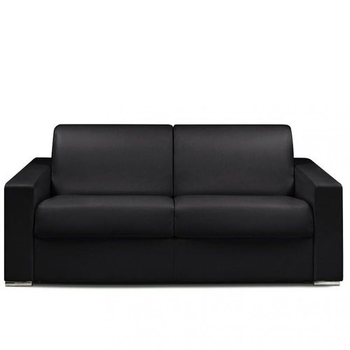 Canap Express 140 Cm Dreamer Edition Cuir Et Pu Cayenne Noir Matelas 16 Cm