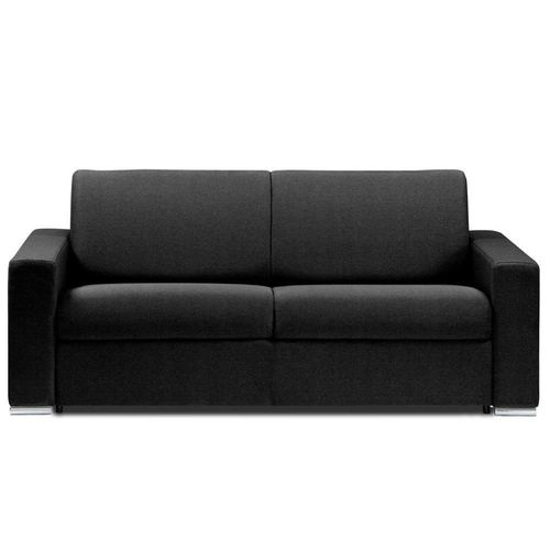 Canap Express 3 Places Dreamer Convertible Lit 140*197*16 Microfibre Gris Graphite Matelas 16 Cm