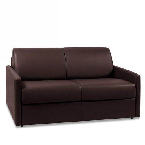 Canap Express Sun Edition Cuir Et Pu Cayenne Marron 120 Cm Matelas 16 Cm
