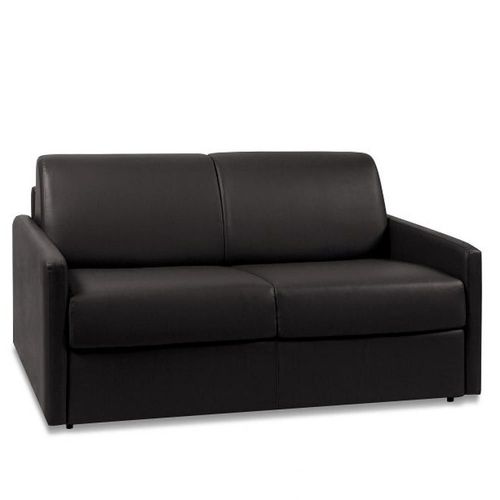 Canap Express Sun Edition Cuir Et Pu Cayenne Noir 120 Cm Matelas 16 Cm