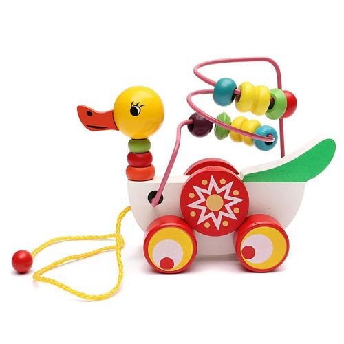 Canard En Bois Color, Jouet En Forme De Perles, Pour Le Dveloppement De L'Intelligence, Cadeau Pour Enfant