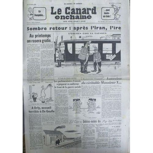 Canard Enchaine (Le) N 2244 Du 23/10/1963 - Pompidou - J. Canard - Moisan - Guerre Sociale  -   J.P. Grousset - Orly  -   De Gaulle  -   C. Olivier - J. Lap - R. Treno.