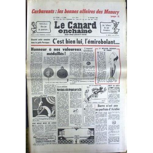 Canard Enchaine (Le) N 3096 Du 27/02/1980 - Carburants  -   Affaires Des Monory - Giscard Dans Le Golfe Persique - Moisan - J. Lap - Marchais Et La Cia  -   G. Mace -Barre  -   Arabie.