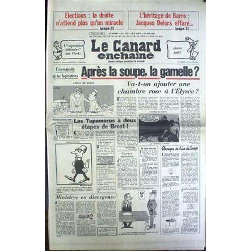 Canard Enchaine (Le) N 3163 Du 10/06/1981 - Elections - Heritage De Barre  -   Jacques Delors - Irak - J. Lap - A. Ribaud - Les Tupamaros A Deux Etapes De Brest  -   G. Mace - Escaro - Moisan.