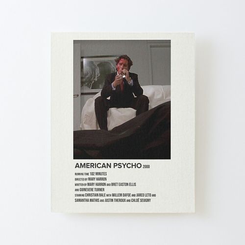 Canevas Imprimer Affiche American Psycho (2000) Impression Sur Toile Roule Tableau Art Dcoration Murale / Sans Cadre 40x50cm