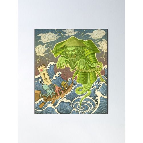 Canevas Imprimer Bob L'ponge Rinvent Dans Le Japon Ancien Impression Sur Toile Diy Installer/ 40x50cm Ou 40x40cm