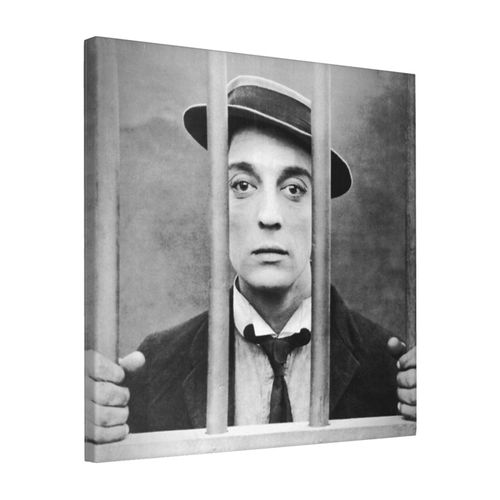 Canevas Imprimer Buster Keaton - Cops - Bw Vintage - D17 Impression Sur Toile Roule Tableau Art Dcoration Murale / Sans Cadre 40x50cm